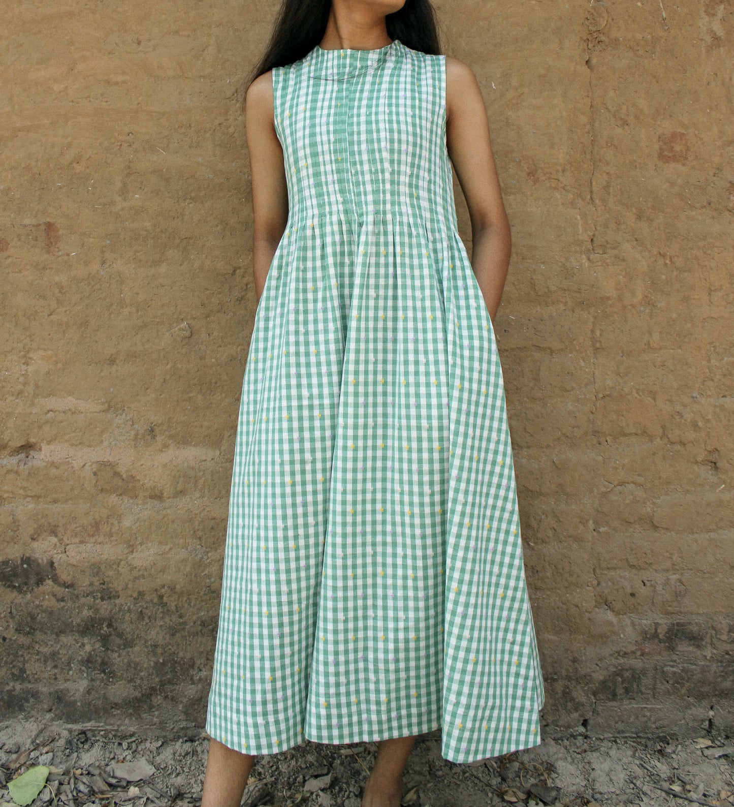 Model wearing the Neva Midi Dress - Front View