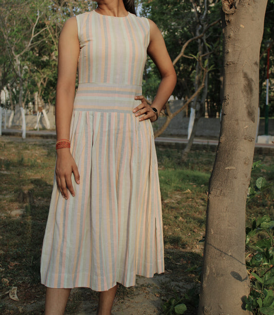 Willow Midi Dress - Candy Stripes