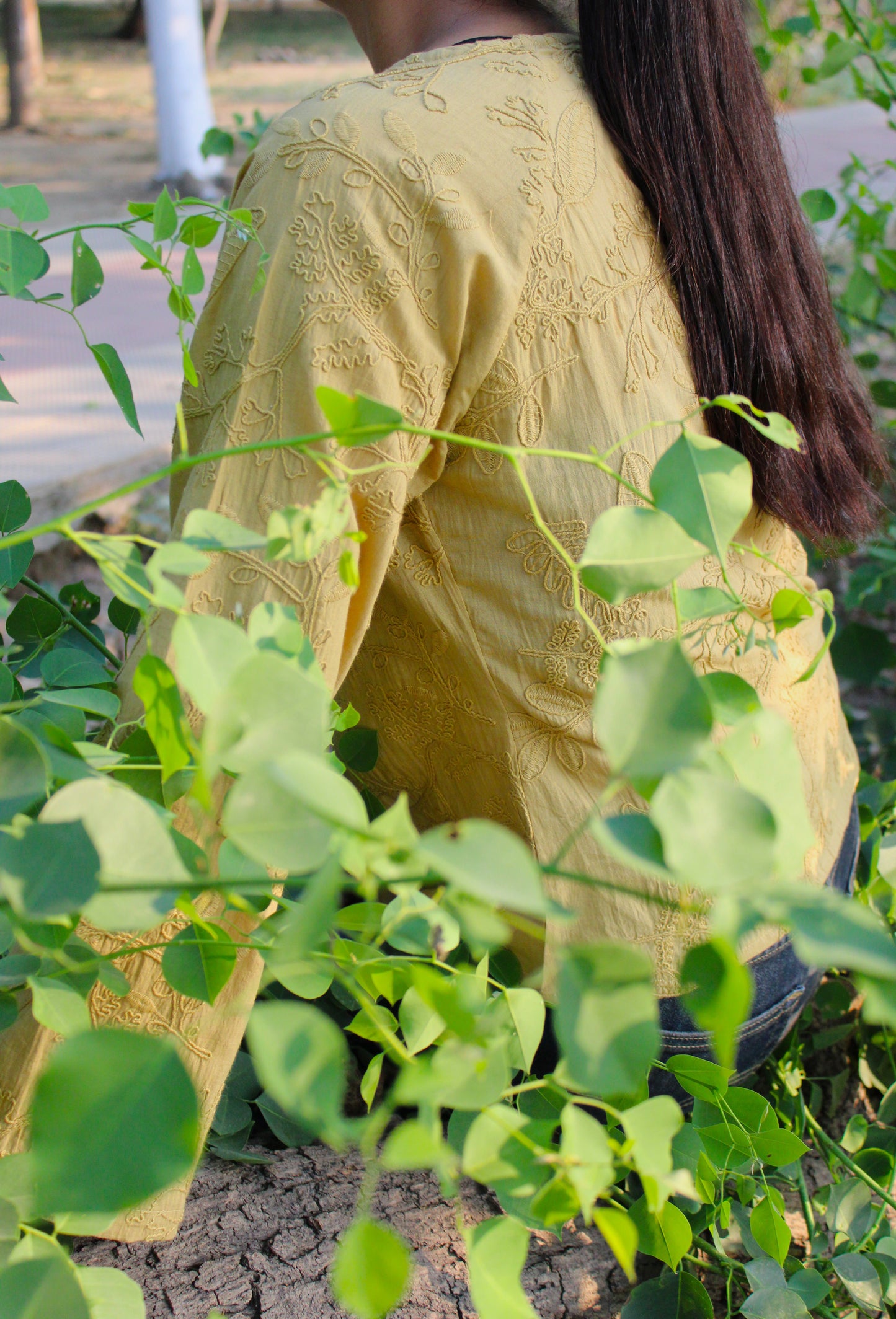Zen Blouse — Embroidered Cotton Bloom